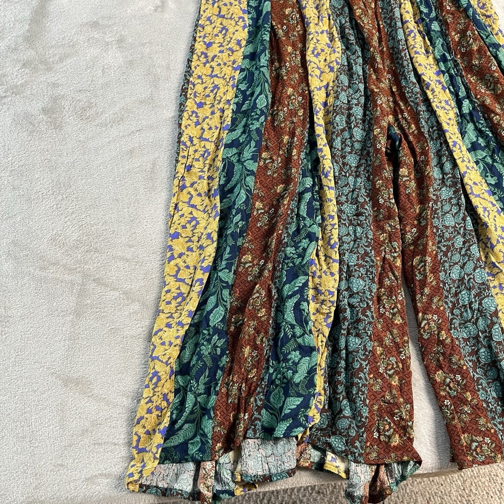 Easel NWT Patchwork Floral Jumper Dress Women's Small Boho Sleeveless Maxi - Picture 3 of 13